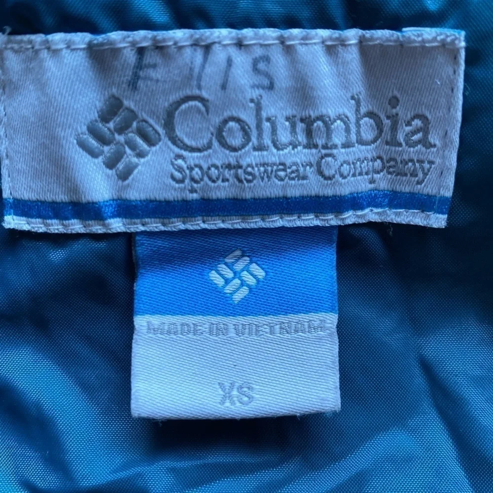 Columbia Youth Teal Blue Hooded Jacket size XS